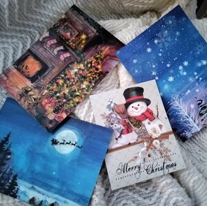 Festive Christmas Greeting Cards Set